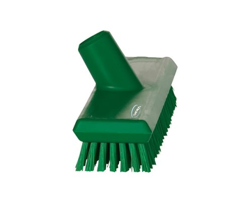 Szczotka Vikan 70412 z przepływem wody twarde włosie 270 mm zielona