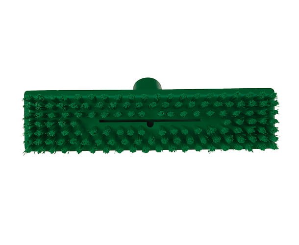 Szczotka Vikan 70412 z przepływem wody twarde włosie 270 mm zielona