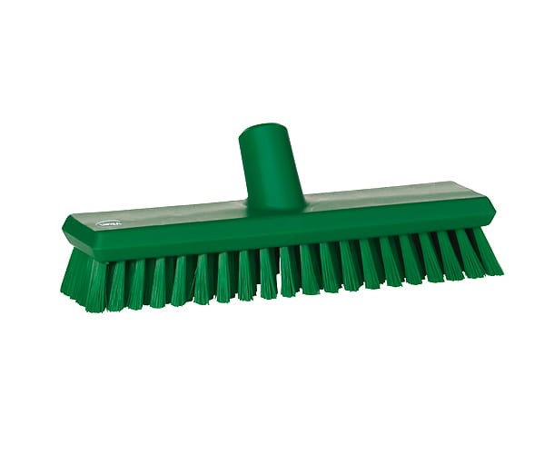 Szczotka Vikan 70432 z przepływem wody średnio twarde włosie 270 mm zielona