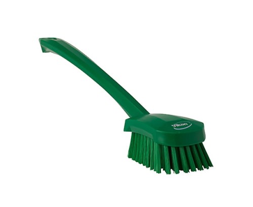 Szczotka ręczna Vikan 41862 twarde włosie 415 mm zielona