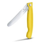 Nóż do warzyw składany Victorinox 6.7838 - 11 cm z ząbkami żółty