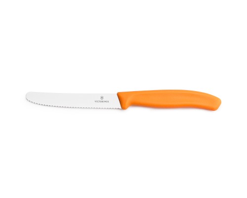 Nóż Victorinox 6.7836.L119 do obierania warzyw i owoców - 11 cm prosty pomarańczowy