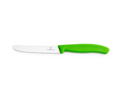 Nóż Victorinox 6.7836.L114 do obierania warzyw i owoców - 11 cm prosty zielony