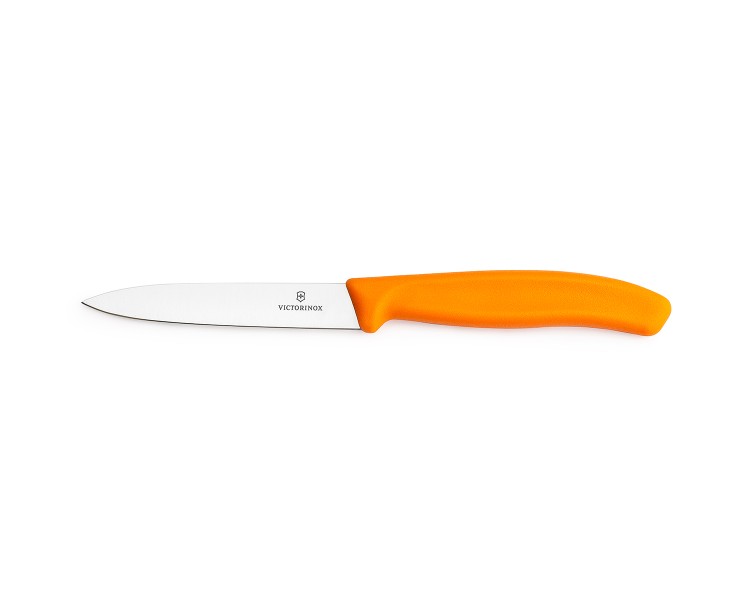 Nóż do warzyw Victorinox 6.7706.L119 - 10 cm prosty pomarańczowy