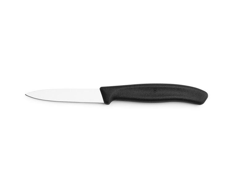Nóż do obierana warzyw i owoców Victorinox 6.7603 - 8 cm prosty czarny