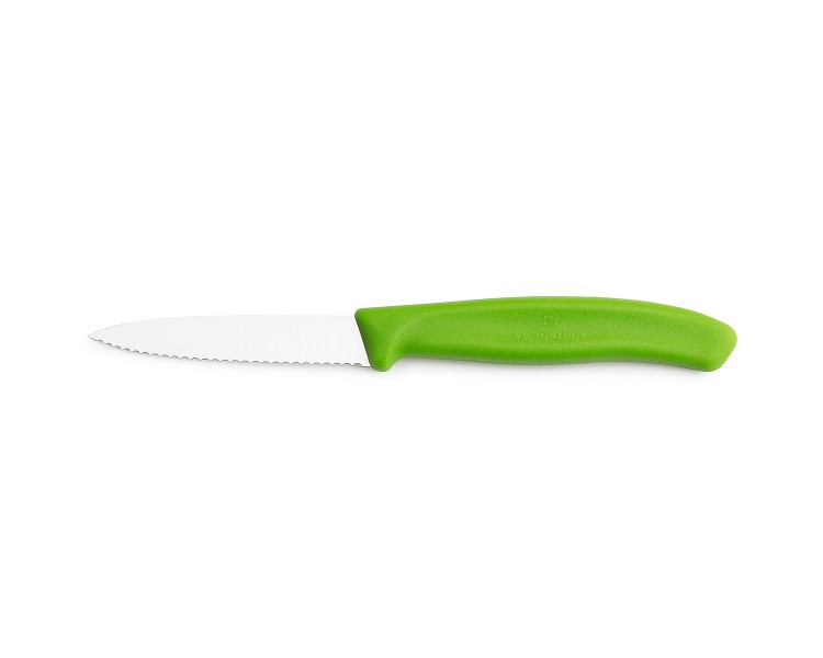 Nóż Victorinox 6.7636. L114 do obierania warzyw i owoców - 8 cm prosty zielony