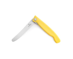 Nóż do warzyw składany Victorinox 6.7838.FC1 - 11 cm z ząbkami żółty