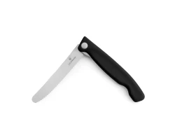 Nóż do warzyw składany Victorinox 6.7833.F - 11 cm z ząbkami czarny