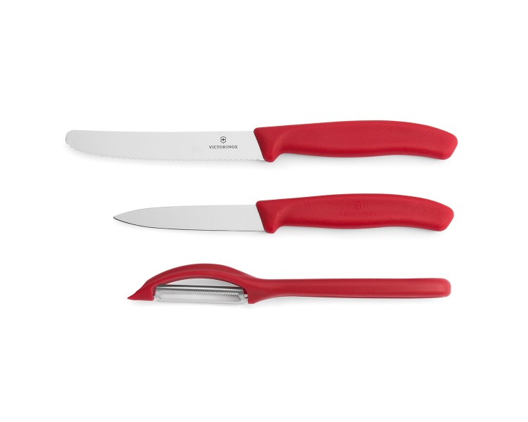 Zestaw kuchennch noży i obieraczka Victorinox 6.7111.31 czerwony