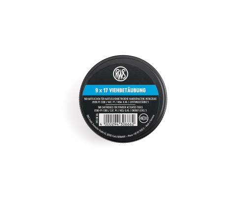 Ładunki do aparatu ubojowego RWS 9 x 17 mm niebieskie 50 szt.