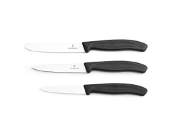 Zestaw 3 noży kuchennych Victorinox 6.7113.34  - czarny