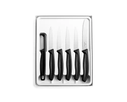 Zestaw 5 noży kuchennych i obieraczki Victorinox 6.7113.61G czarny