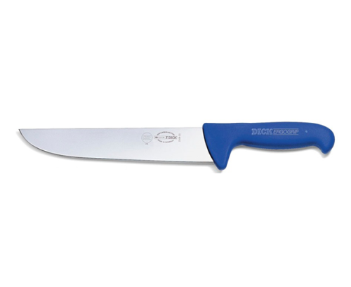 Nóż masarski blokowy Dick ERGOGRIP 8234830 - 30 cm prosty szeroki niebieski