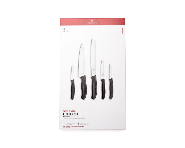 Zestaw 5 noży kuchennych Victorinox 6.7133.5G czarny