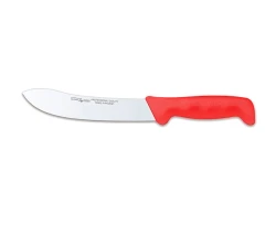 Nóż masarski Polkars  nr 7 - 17,5 cm wygięty twardy czerwony
