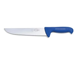 Nóż masarski blokowy Dick ERGOGRIP 8234826 - 26 cm prosty, szeroki, niebieski