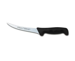 Nóż masarski Polkars nr 2 -  wygięty twardy 15 cm czarny