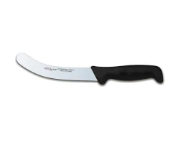 Nóż masarski Polkars nr 8 - 17,5 cm wygięty twardy czarny